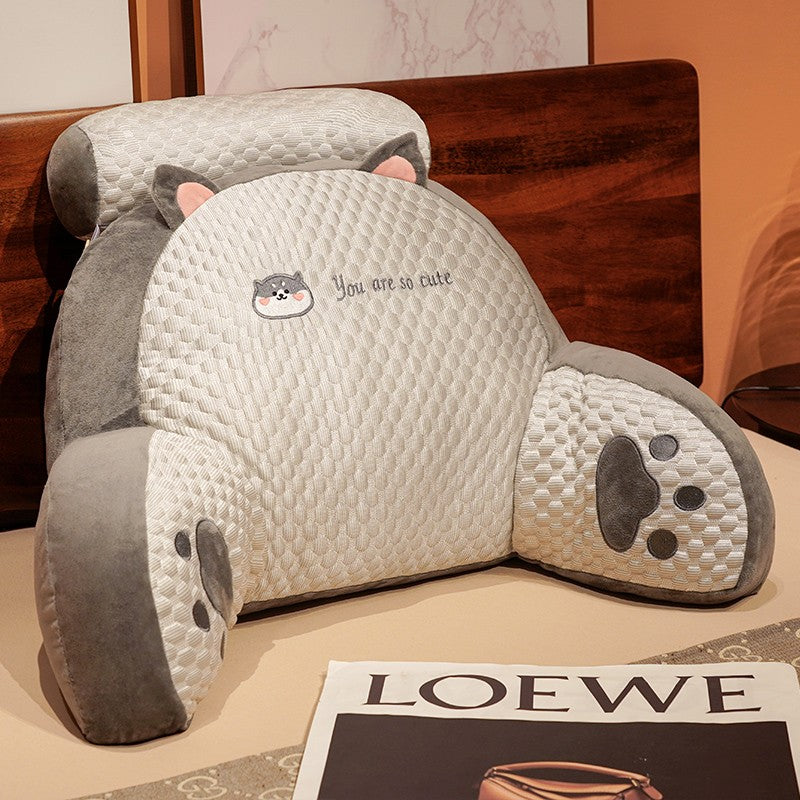 🌸 Cozy Bedside Cushion – Soft Waist Support Pillow for Dorms & Home