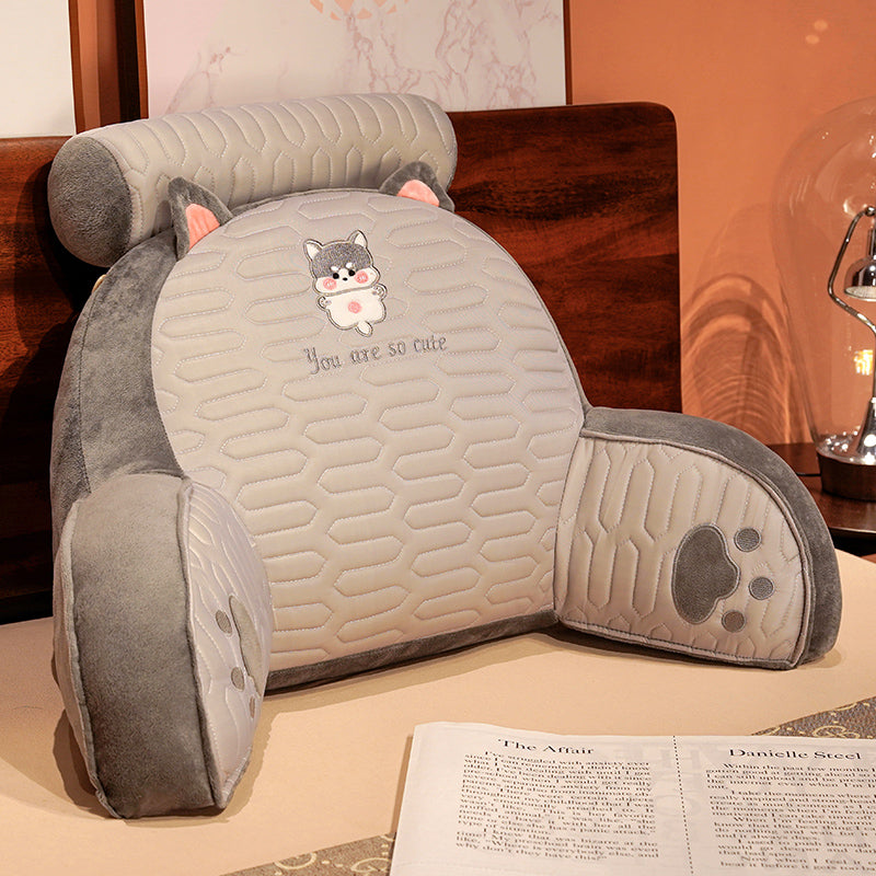 🌸 Cozy Bedside Cushion – Soft Waist Support Pillow for Dorms & Home