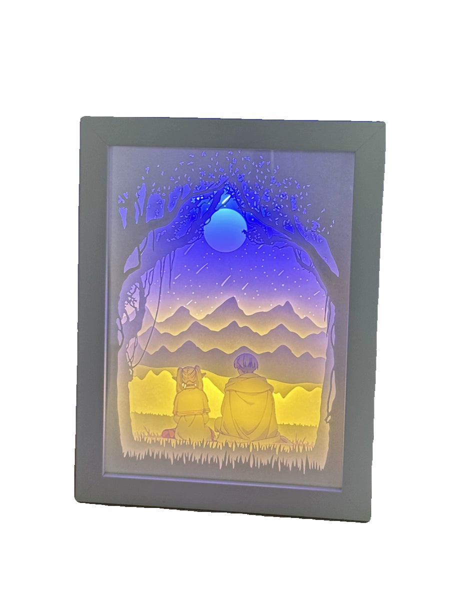 LED Paper-Cut Shadow Box – Unique Anime & Celebration Gift