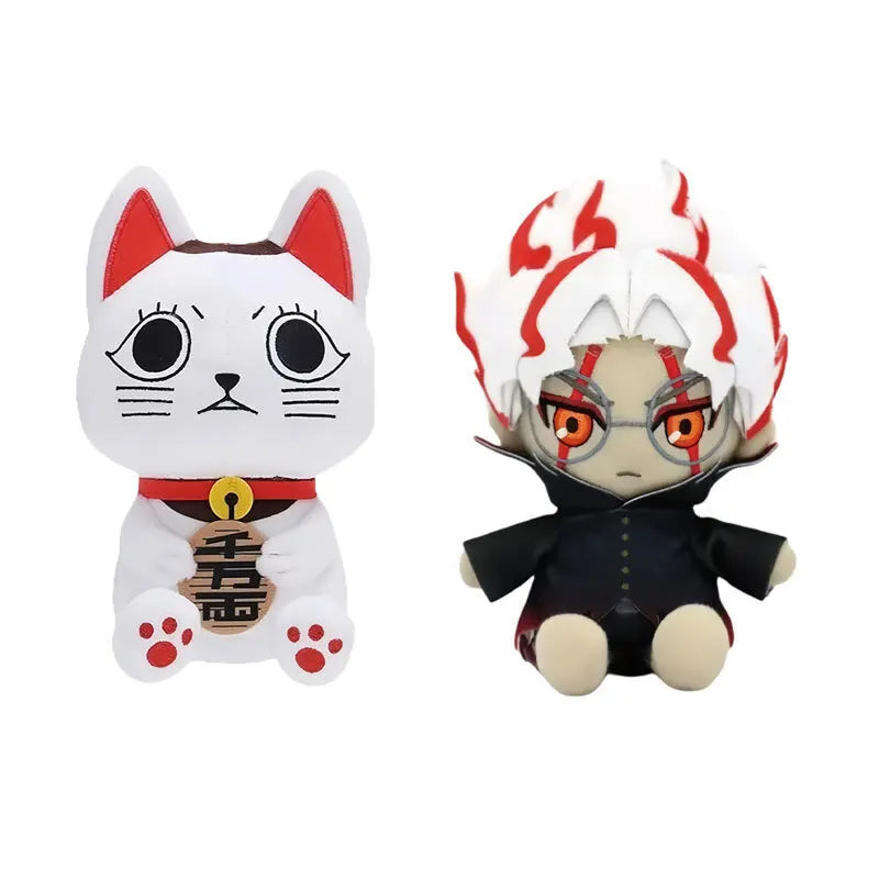 "9.5-Inch Chibi-Style White Cat Plush β Soft & Cuddly Gift!"