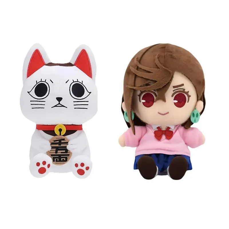 "9.5-Inch Chibi-Style White Cat Plush β Soft & Cuddly Gift!"
