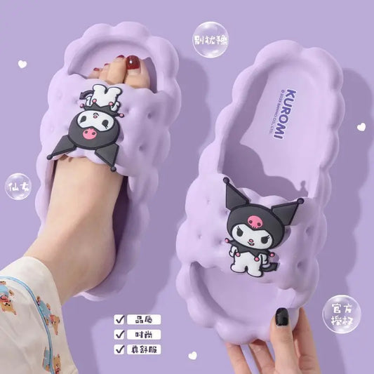 "Kawaii Plush Indoor Slippers β Soft, Cozy & Anti-Slip House Slides!"