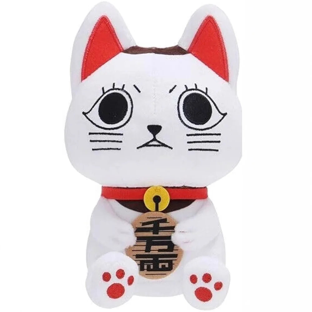 "9.5-Inch Chibi-Style White Cat Plush β Soft & Cuddly Gift!"