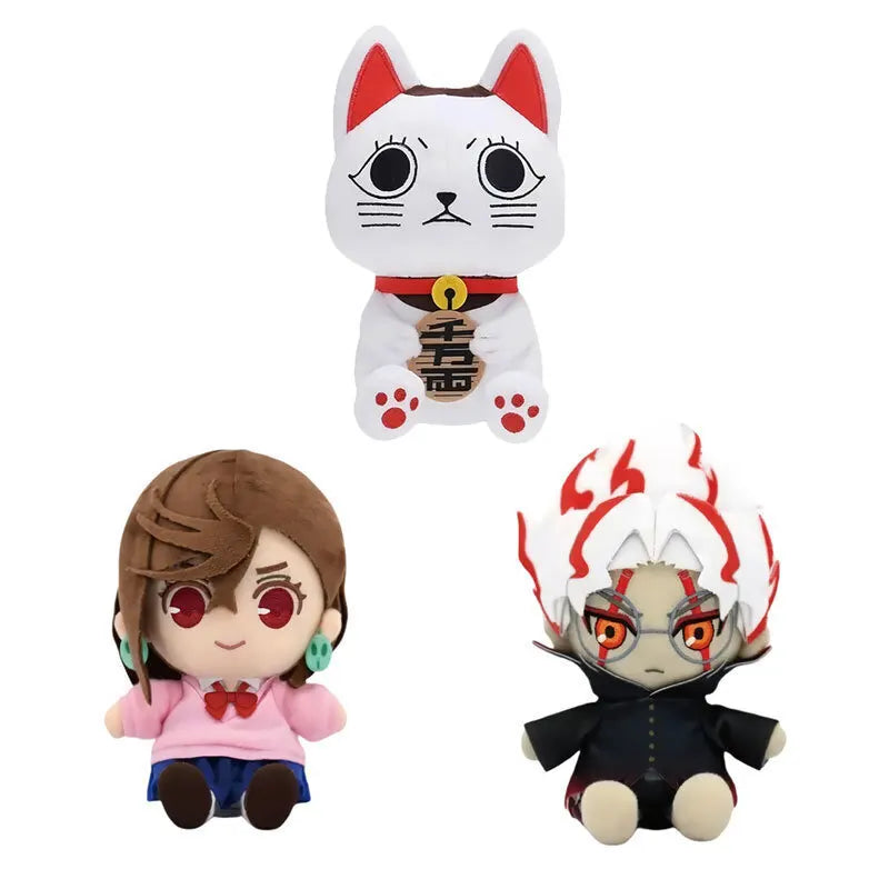 "9.5-Inch Chibi-Style White Cat Plush β Soft & Cuddly Gift!"