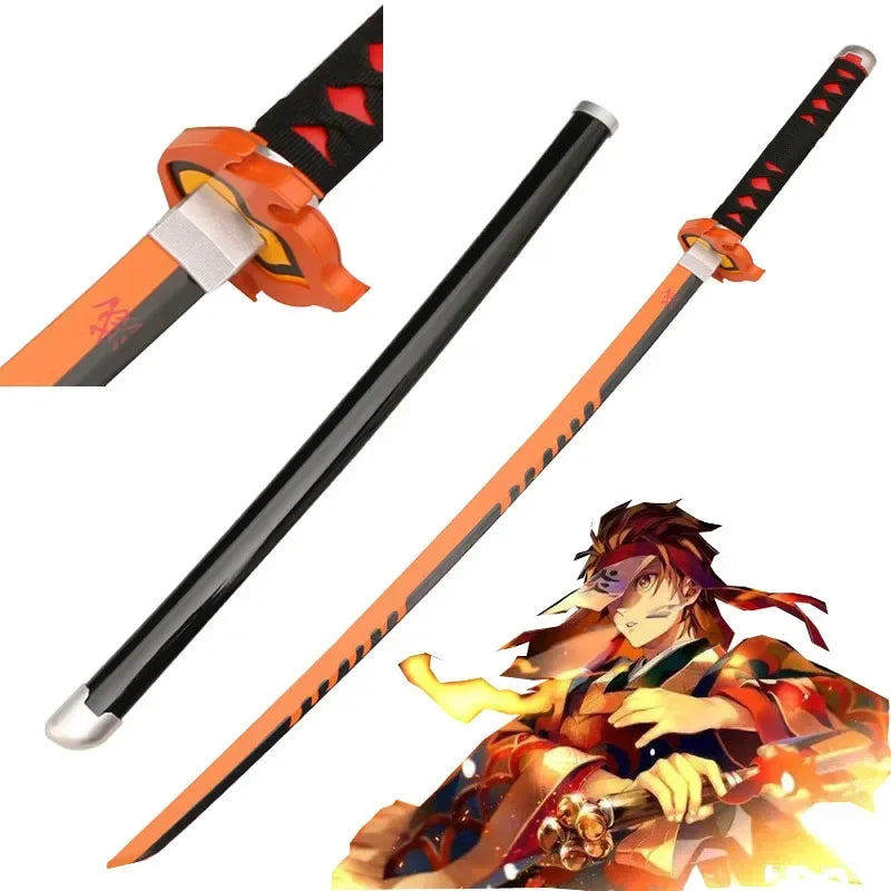 🔥 41-inch Wooden Cosplay Sword – Anime-Inspired Role Play Katana