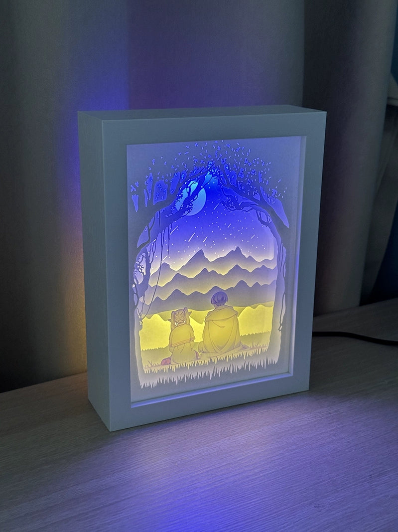 LED Paper-Cut Shadow Box – Unique Anime & Celebration Gift