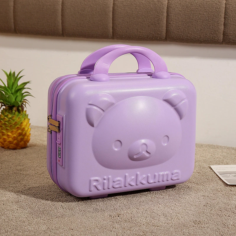 Kawaii Travel Makeup Bag – 16-Inch Cartoon Cosmetic Luggage