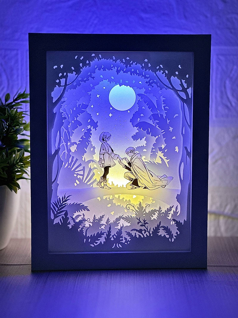 LED Paper-Cut Shadow Box – Unique Anime & Celebration Gift