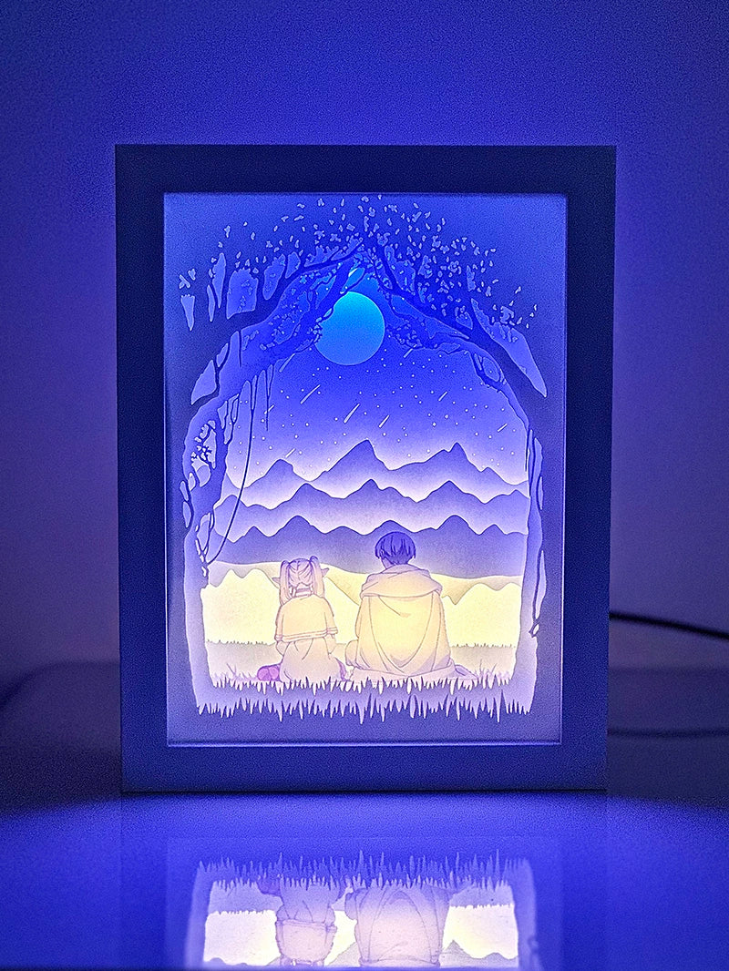 LED Paper-Cut Shadow Box – Unique Anime & Celebration Gift