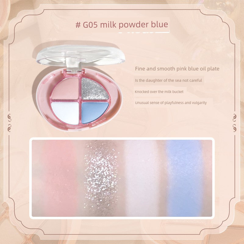 GoGo Tales 4-Color Eyeshadow Palette – Shimmer & Matte Daily Wear