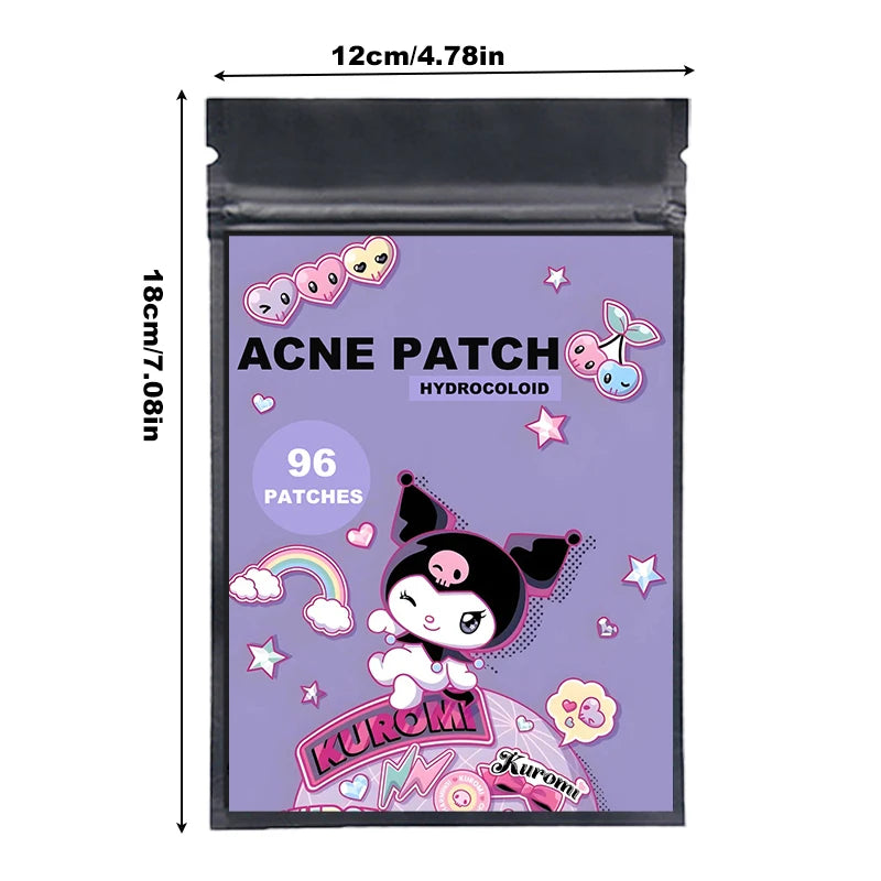 "96/100-Piece Hydrocolloid Acne Patches – Kawaii-Themed Pimple Treatment"