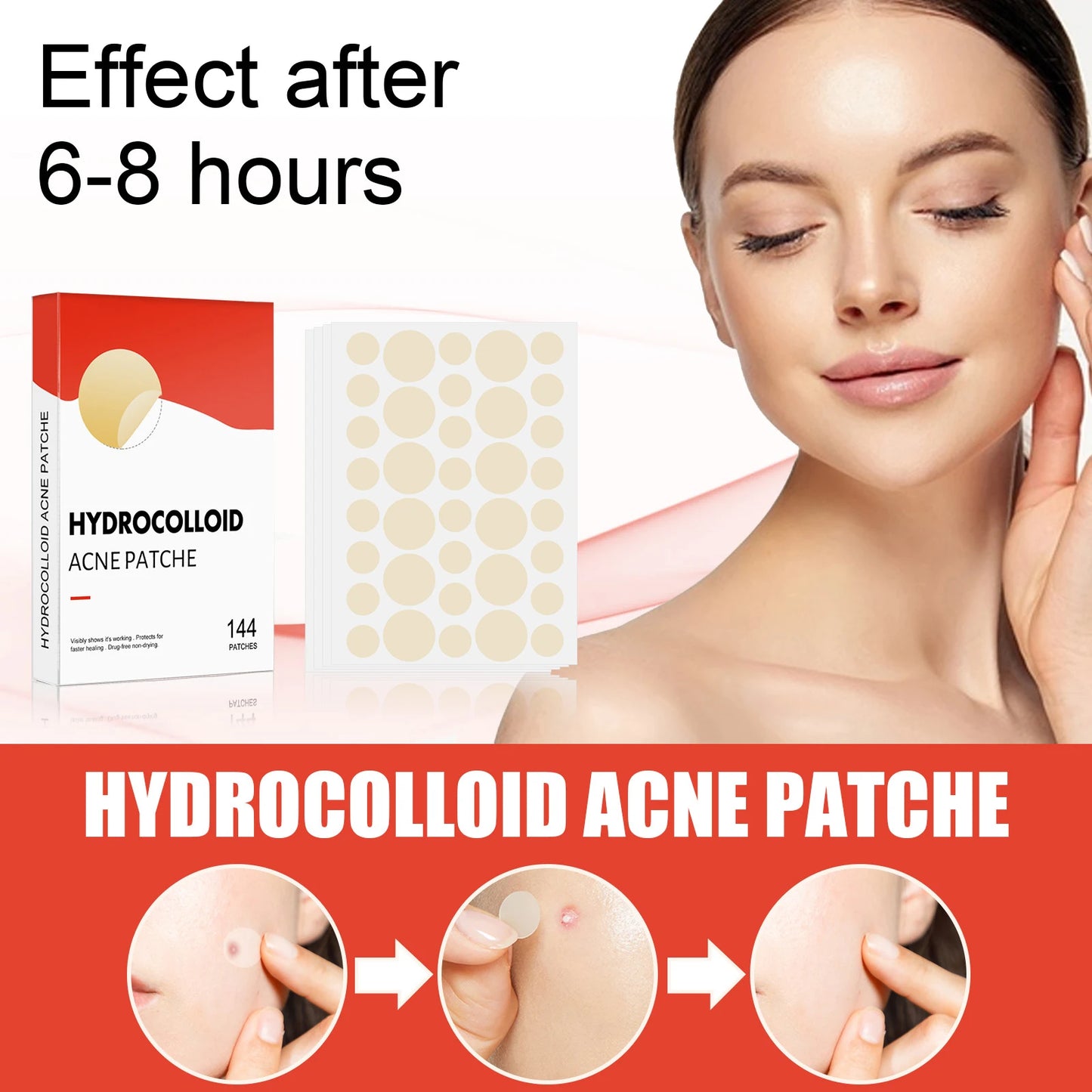 Hydrocolloid Acne Patch Invisible Closed Acne Patch Invisible Acne Face Invisible Waterproof Breathable Acne Skin Patch