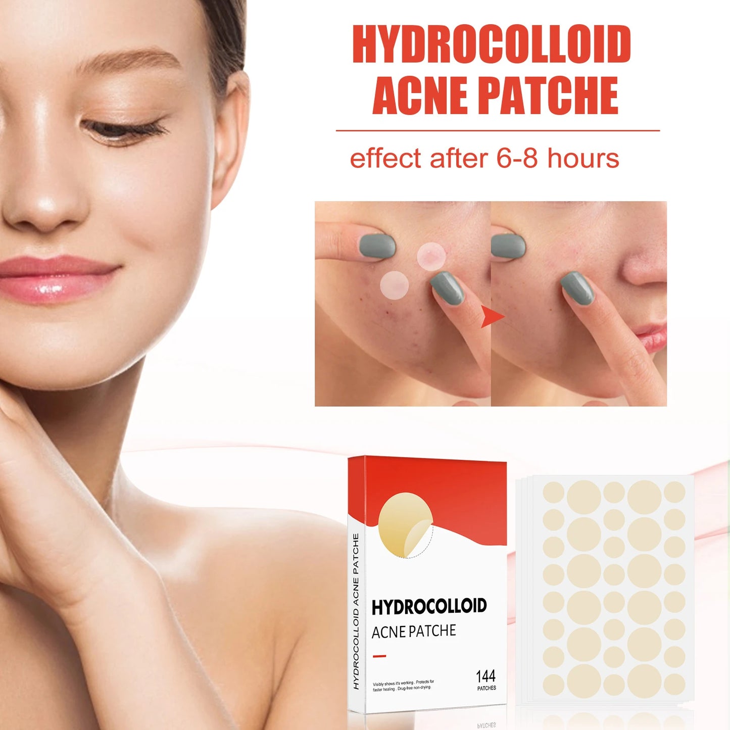 Hydrocolloid Acne Patch Invisible Closed Acne Patch Invisible Acne Face Invisible Waterproof Breathable Acne Skin Patch