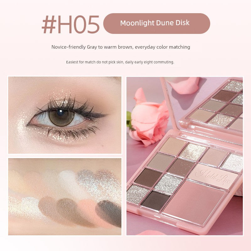 🌸 Hold Live 12-Color Soft Gradient Eyeshadow Palette – Natural & Long-Lasting