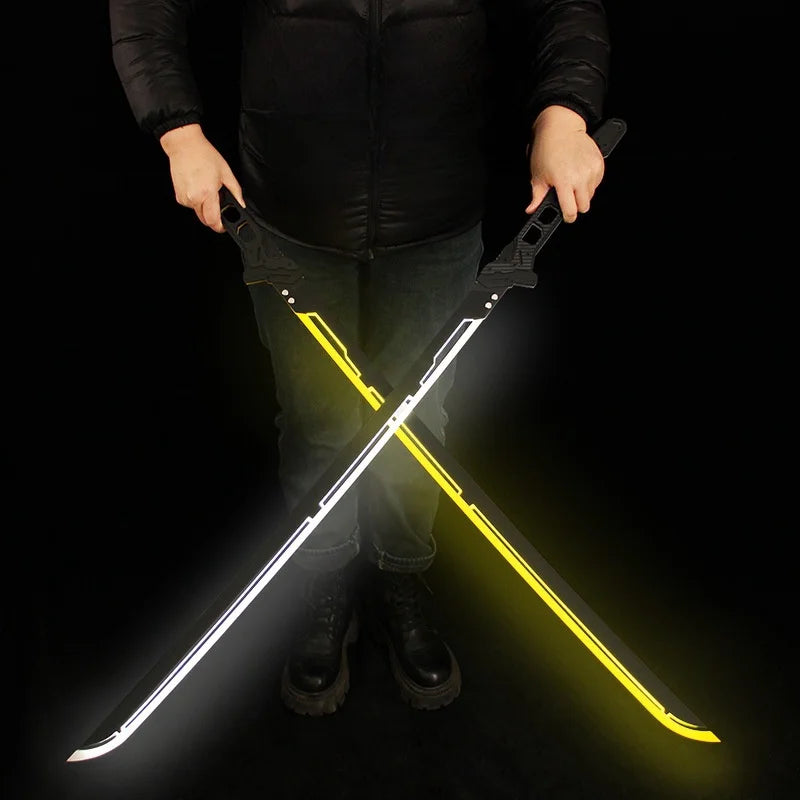 💡 Cyberpunk LED Katana – Glowing Acrylic Samurai Sword for Cosplay & Display ⚡