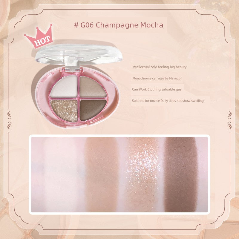 GoGo Tales 4-Color Eyeshadow Palette – Shimmer & Matte Daily Wear