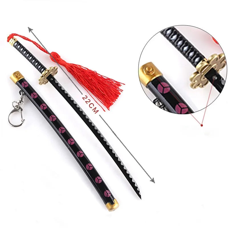 ⚔ 26cm Mini Samurai Sword - Full Metal Collectible Keychain with Stand