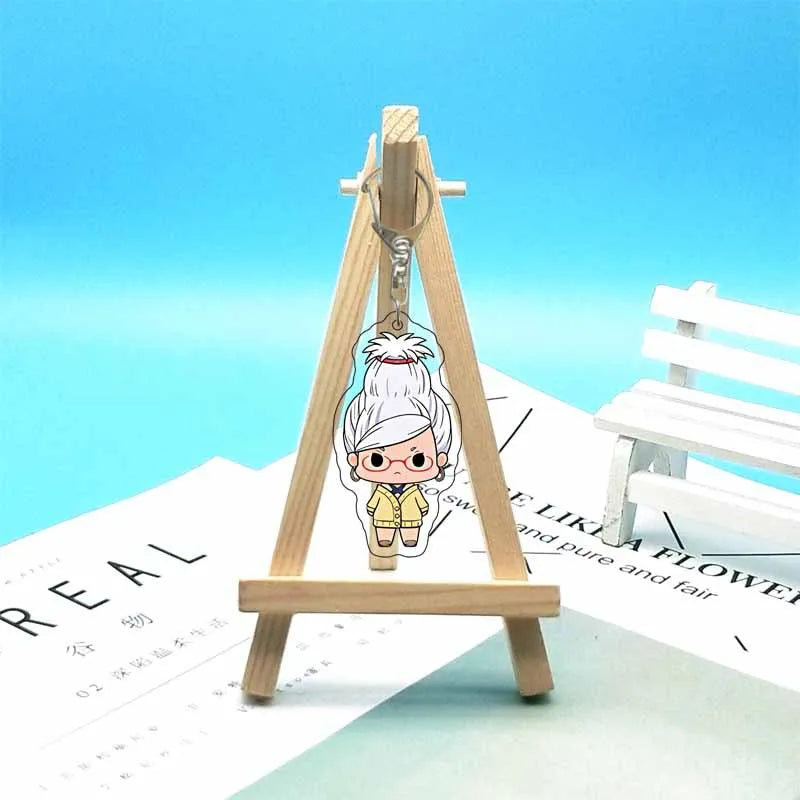 Anime Dan Da Dan Acrylic Keychain Pendant Cartoon Keyring Decor Gift 6cm