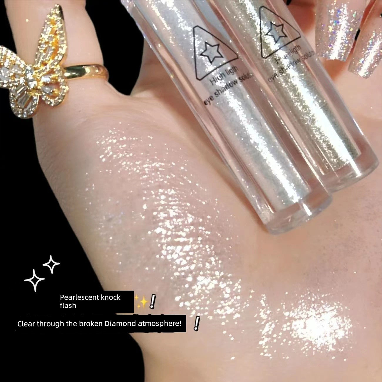 🌙✨ Galaxy Tears Liquid Eyeshadow – Ultra-Shimmer, Waterproof & Long-Lasting