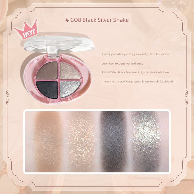 GoGo Tales 4-Color Eyeshadow Palette – Shimmer & Matte Daily Wear