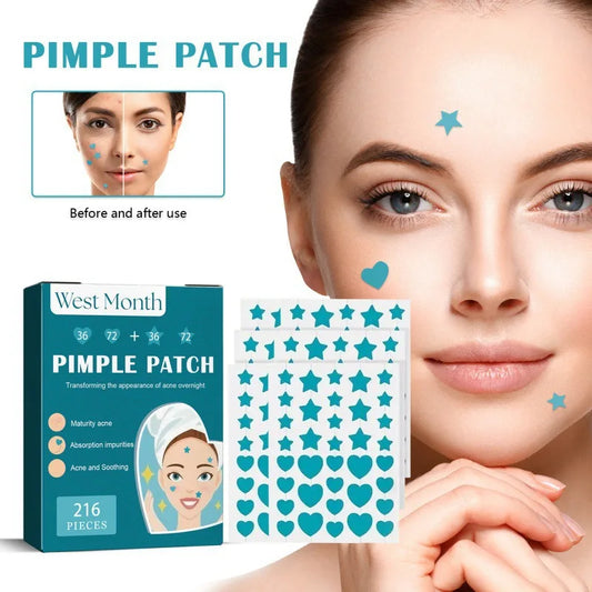 Hydrocolloid Acne Patch – Invisible, Waterproof & Fast-Acting Blemish Treatment (216 Patches)