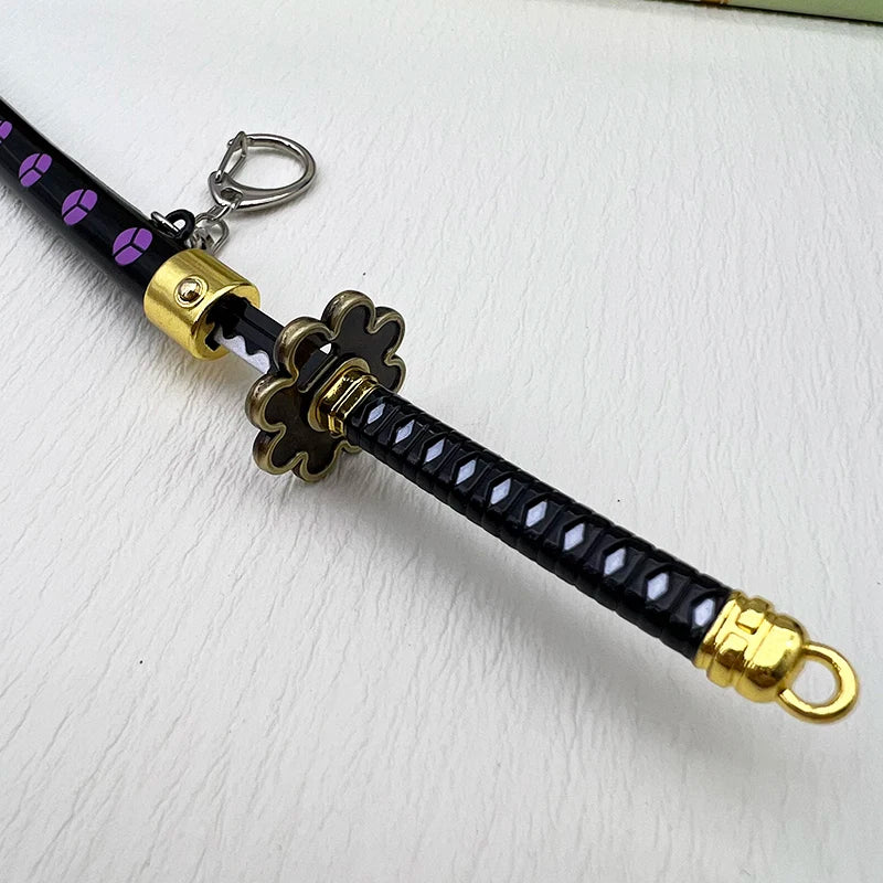 ⚔ 26cm Mini Samurai Sword - Full Metal Collectible Keychain with Stand