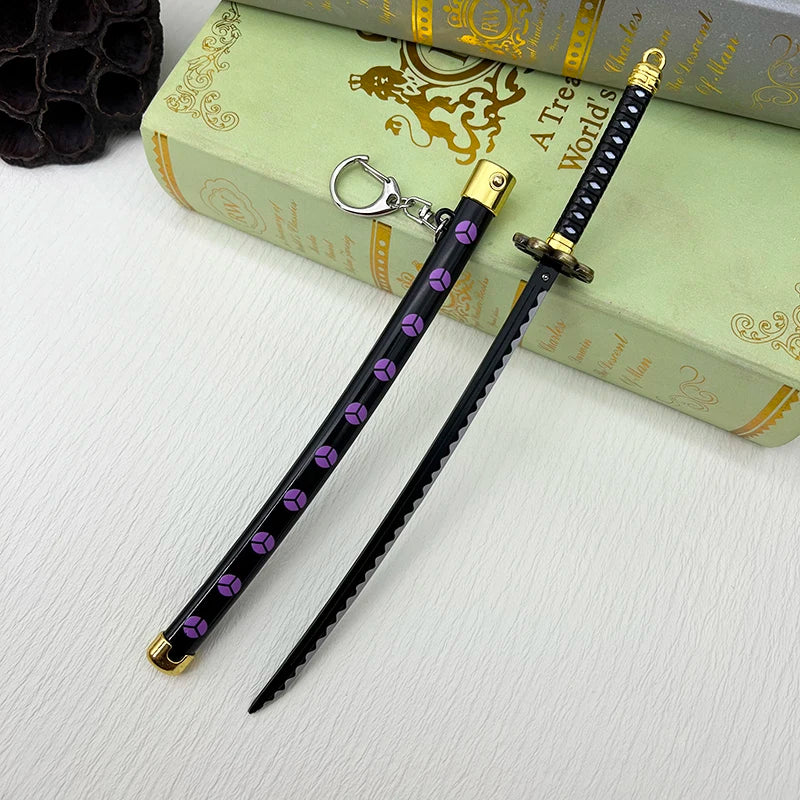 ⚔ 26cm Mini Samurai Sword - Full Metal Collectible Keychain with Stand