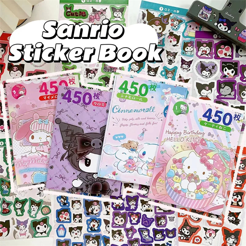 "450-Piece Kawaii Sticker Book – Cute & Aesthetic Cartoon Stickers!"