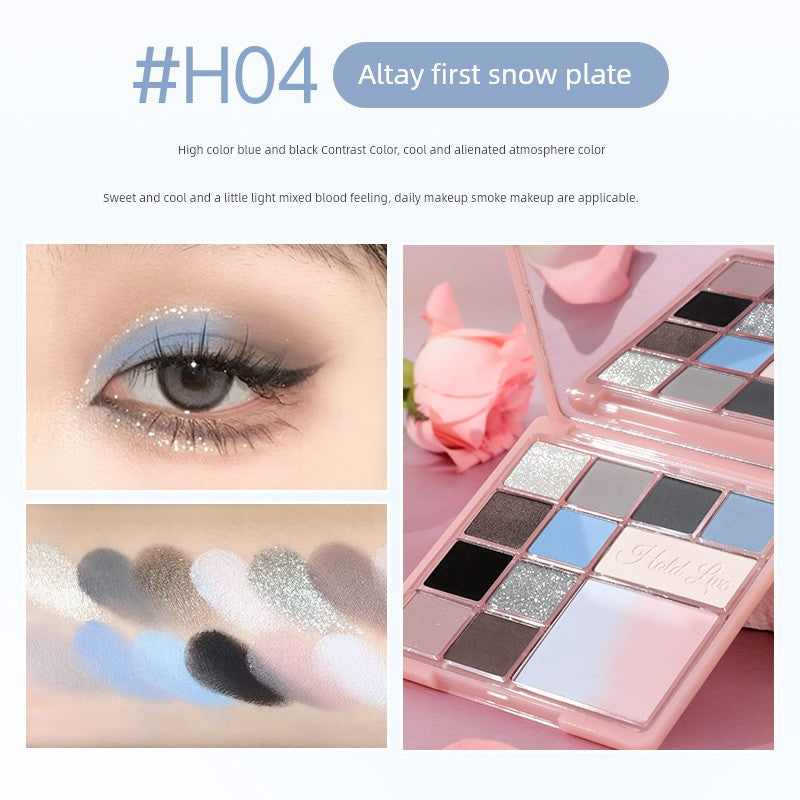 🌸 Hold Live 12-Color Soft Gradient Eyeshadow Palette – Natural & Long-Lasting