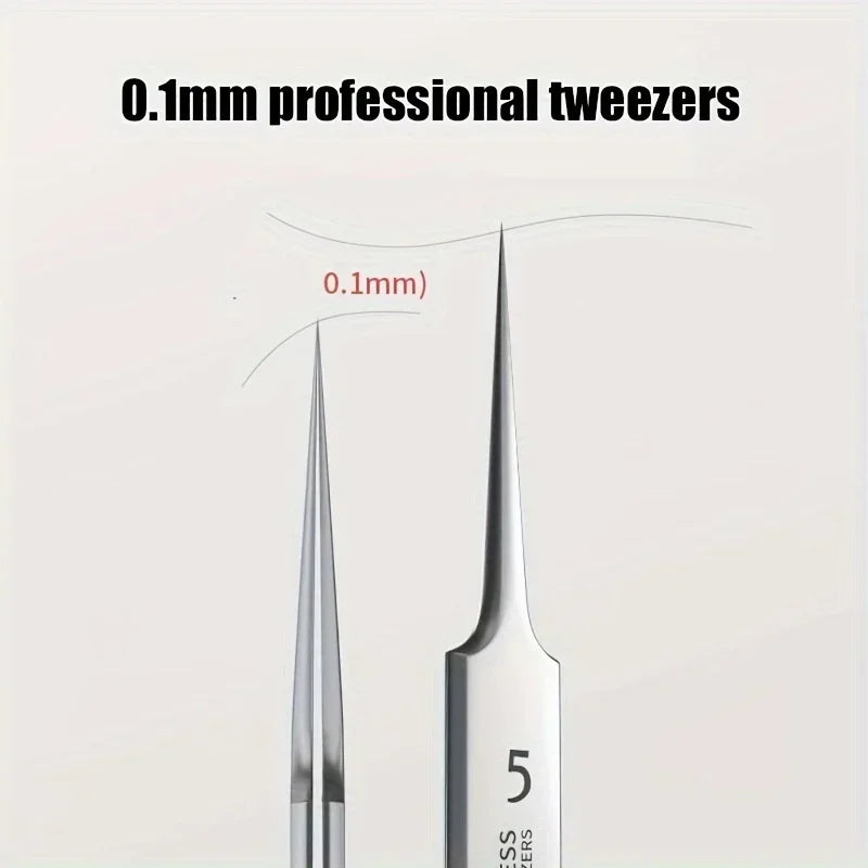 Precision Stainless Steel Acne & Blackhead Tweezers – Professional Skin Care Tool