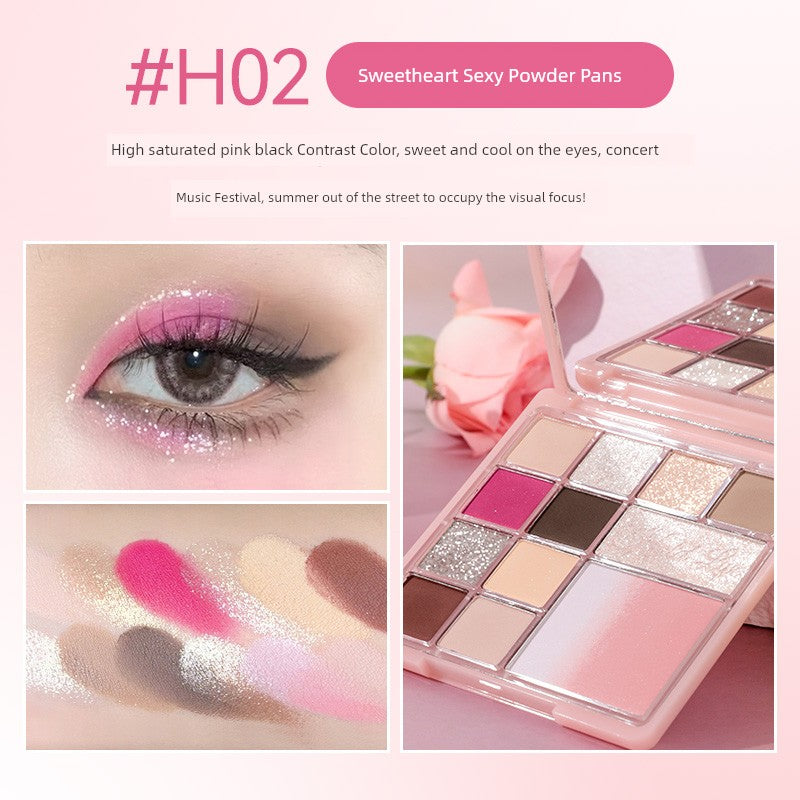 🌸 Hold Live 12-Color Soft Gradient Eyeshadow Palette – Natural & Long-Lasting