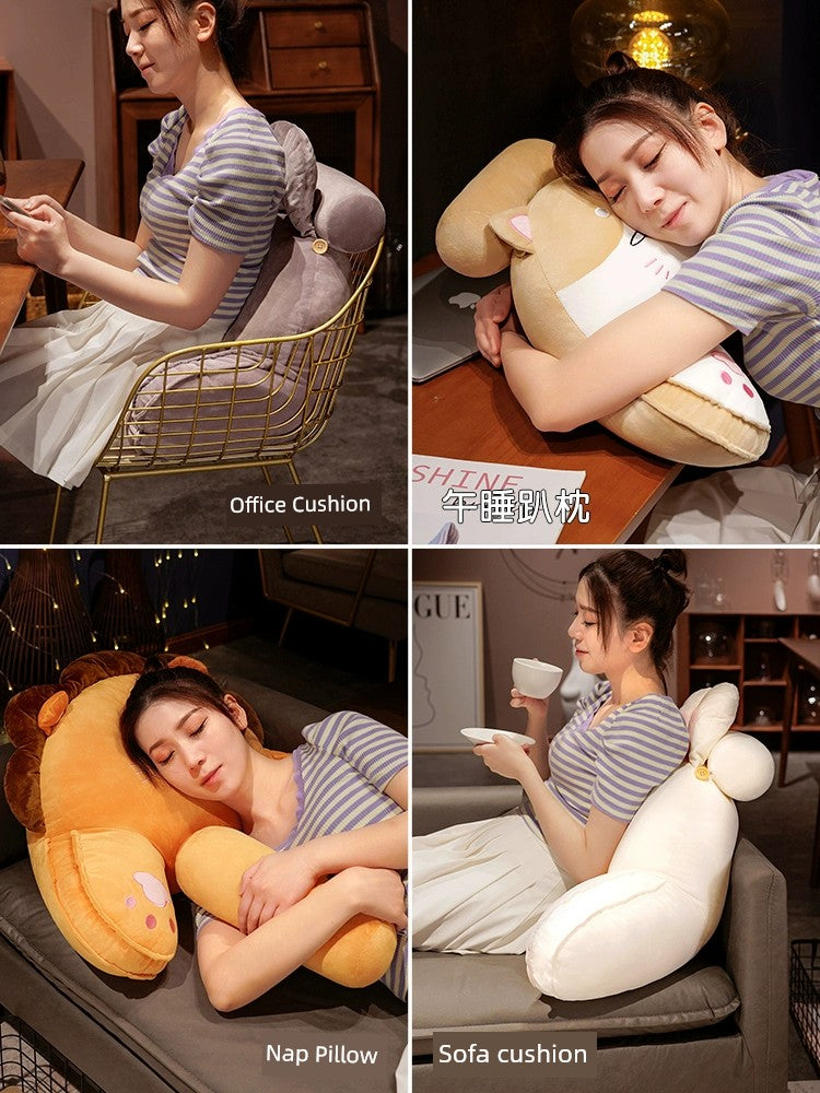 🌸 Cozy Bedside Cushion – Soft Waist Support Pillow for Dorms & Home