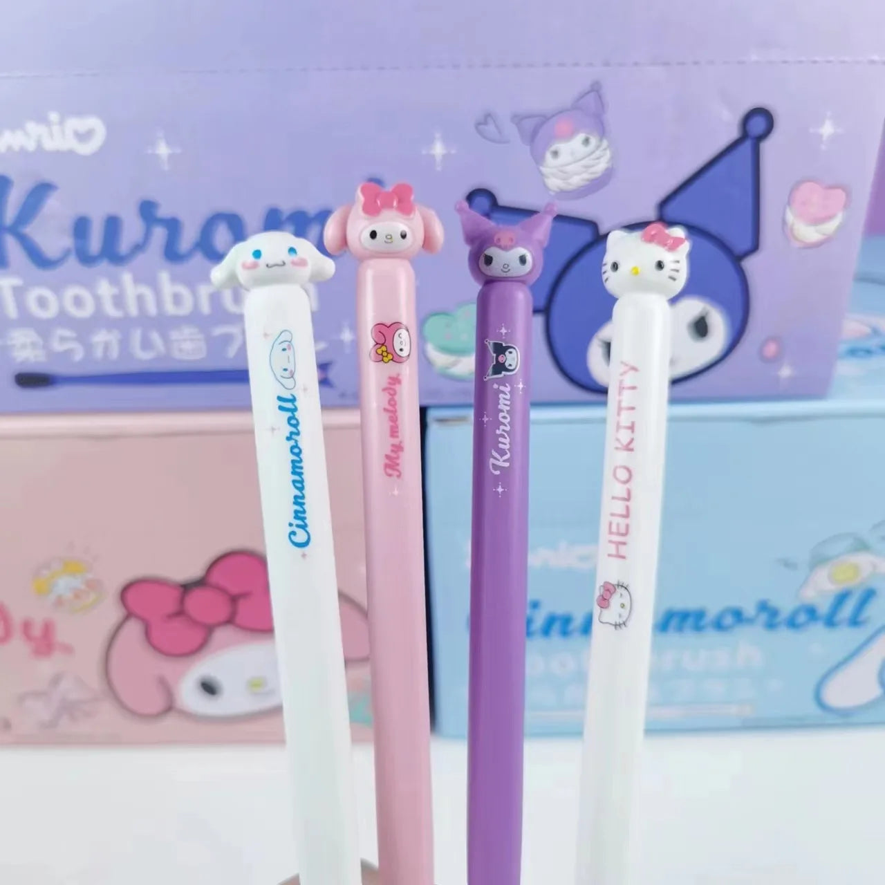 Kawaii-Themed Soft Bristle Toothbrush – Cute Character Pastel Design for Kids & Adults