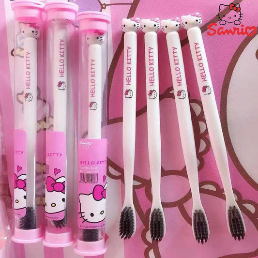 Kawaii-Themed Soft Bristle Toothbrush – Cute Character Pastel Design for Kids & Adults