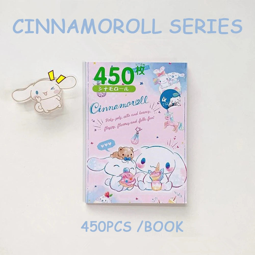 "450-Piece Kawaii Sticker Book – Cute & Aesthetic Cartoon Stickers!"