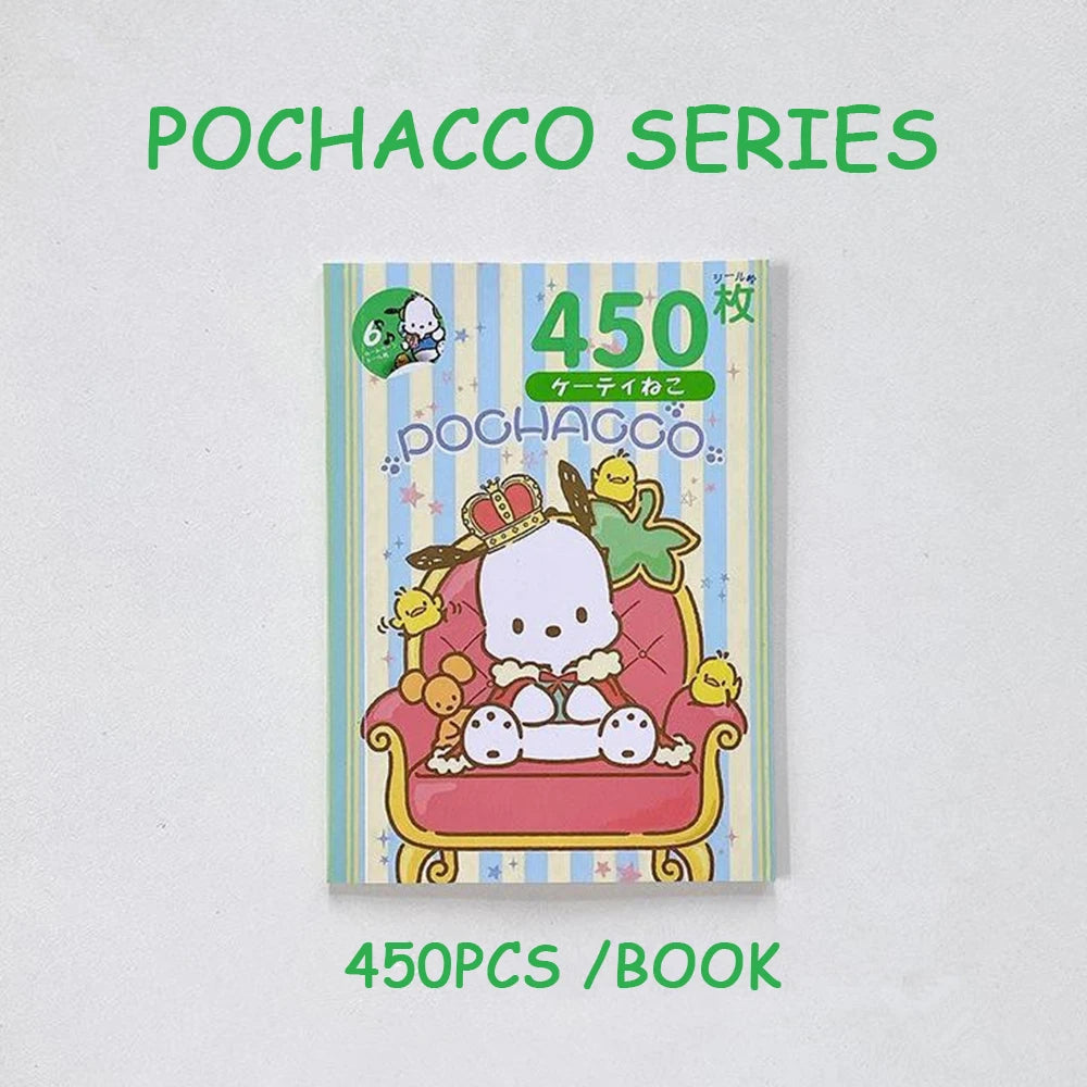 "450-Piece Kawaii Sticker Book – Cute & Aesthetic Cartoon Stickers!"