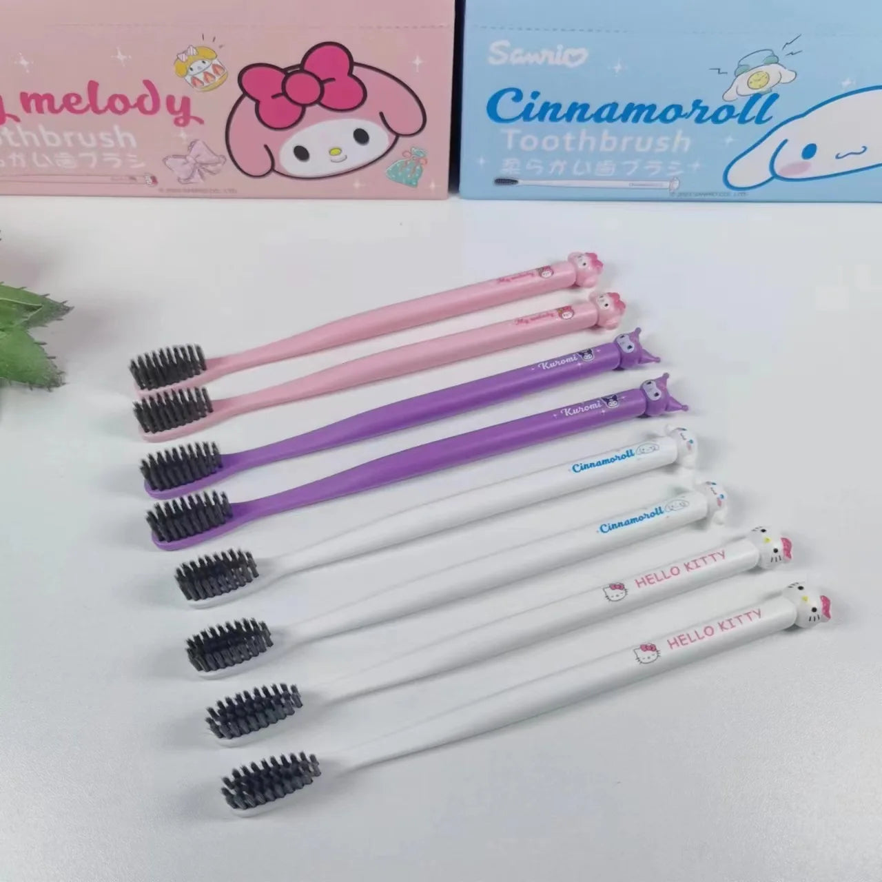 Kawaii-Themed Soft Bristle Toothbrush – Cute Character Pastel Design for Kids & Adults