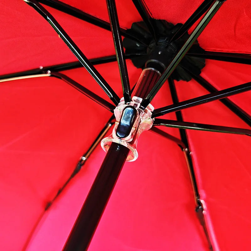 Samurai-Style Katana Umbrella – UV Blocking Folding Black Parasol