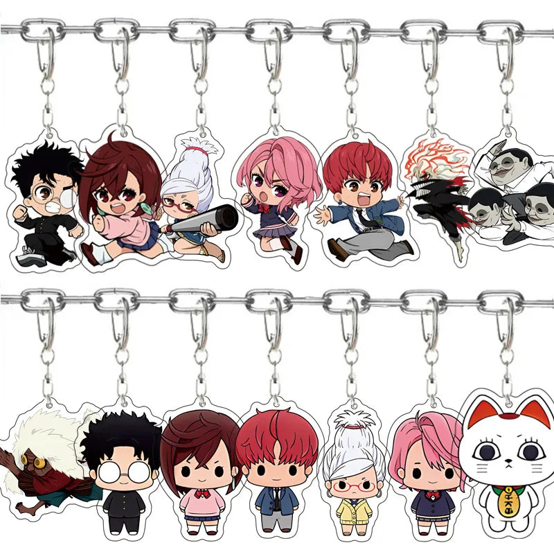 Anime Dan Da Dan Acrylic Keychain Pendant Cartoon Keyring Decor Gift 6cm