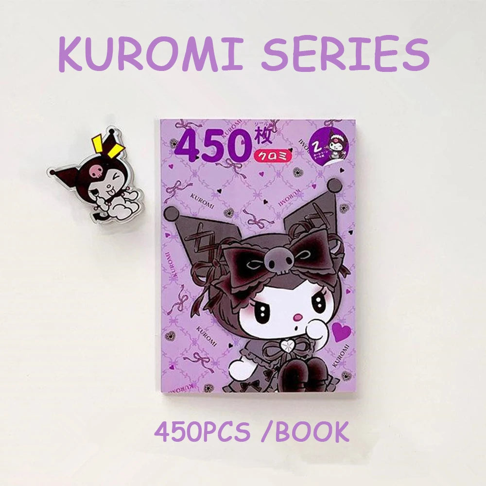 "450-Piece Kawaii Sticker Book – Cute & Aesthetic Cartoon Stickers!"